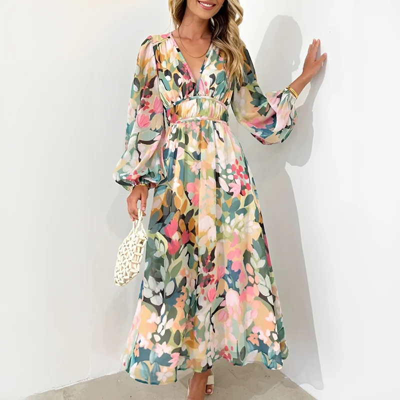Kiara - Schickes und Fließendes Langarmkleid