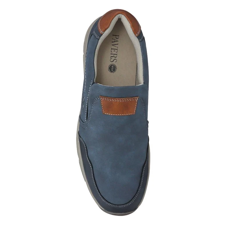 Wide Fit Casual Slip-On Trainers - WBINS40029 / 325 788 - Navy