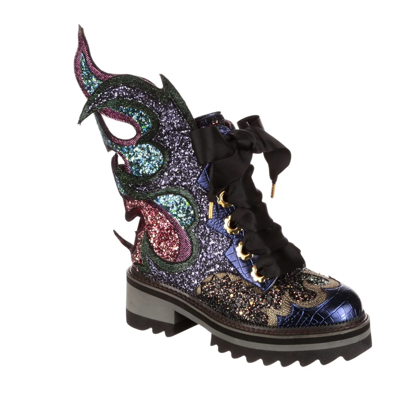Irregular Choice Damen Dragons & Fire Dragon Fyre Bug Stiefeletten – Lila