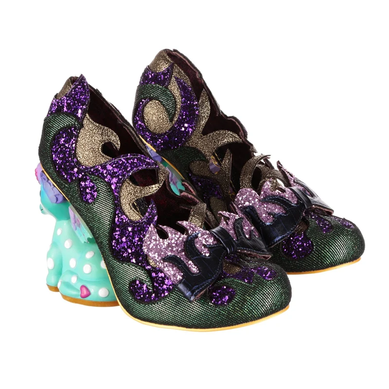 Irregular Choice High Heels von Dragons & Fire Dragon Lair für Damen – Grün