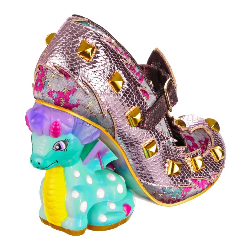 Irregular Choice Damen High Heels „Dragons & Fire Flail Tail“ – Rose