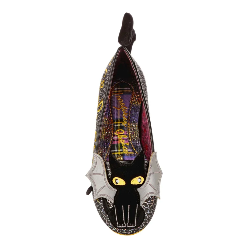 Irregular Choice Halloween Scaredy Cat Flats für Damen – Schwarz