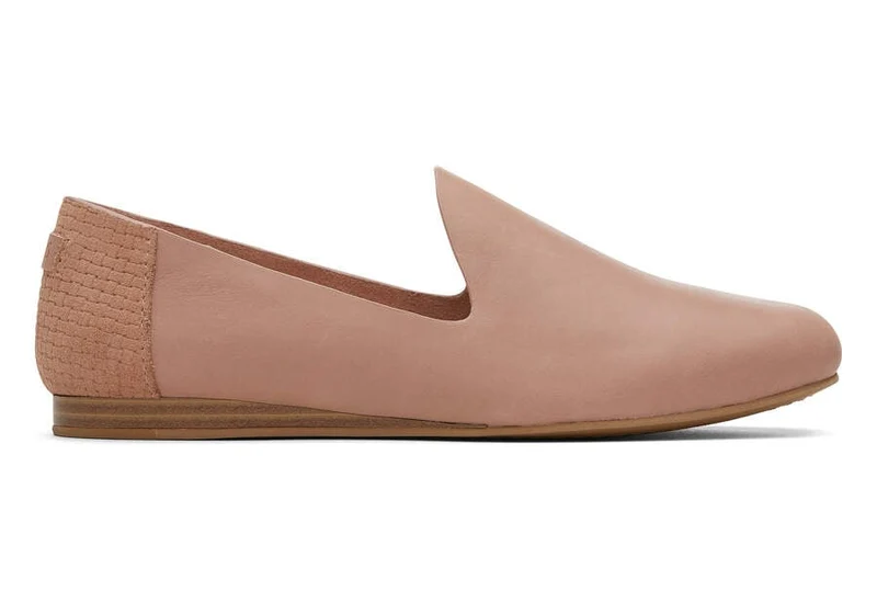 TOMS Flache Darcy-Lederschuhe für Damen – Buck Brown