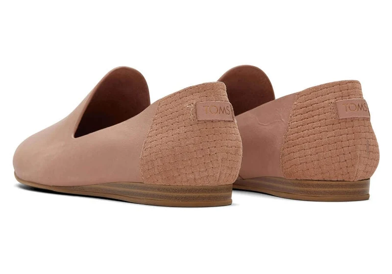 TOMS Flache Darcy-Lederschuhe für Damen – Buck Brown