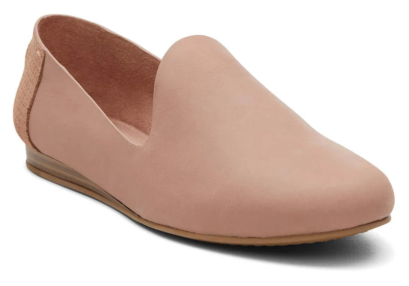 TOMS Flache Darcy-Lederschuhe für Damen – Buck Brown