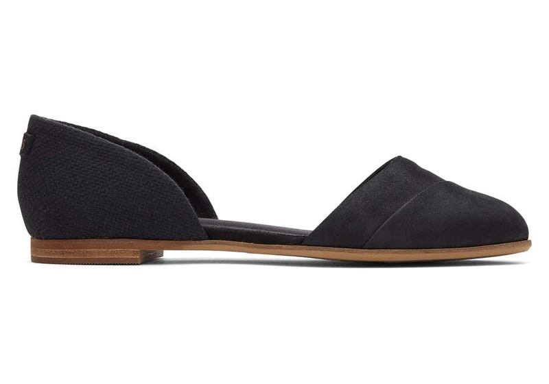 TOMS Damen Juttidorsay Flat - Schwarz