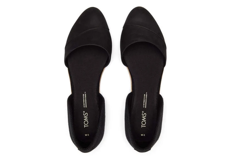 TOMS Damen Juttidorsay Flat - Schwarz