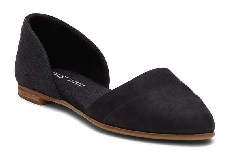 TOMS Damen Juttidorsay Flat - Schwarz