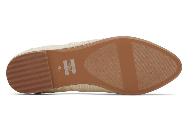 TOMS Flache Damenschuhe aus Juttineat-Leder – Naturmetallic
