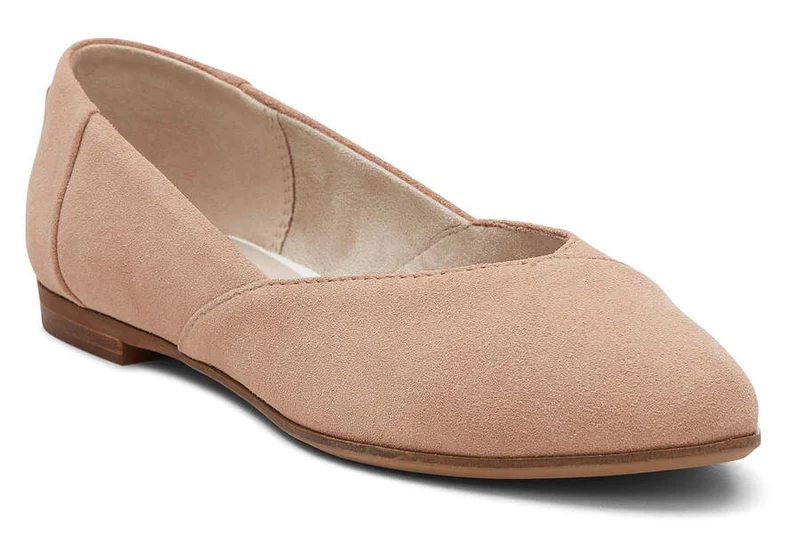 TOMS Damen-Juttineat-Wildleder-Flat - Braun