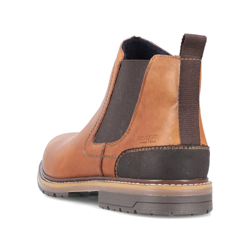 Rieker Herrenleder Chelsea Stiefel - Hellbraun