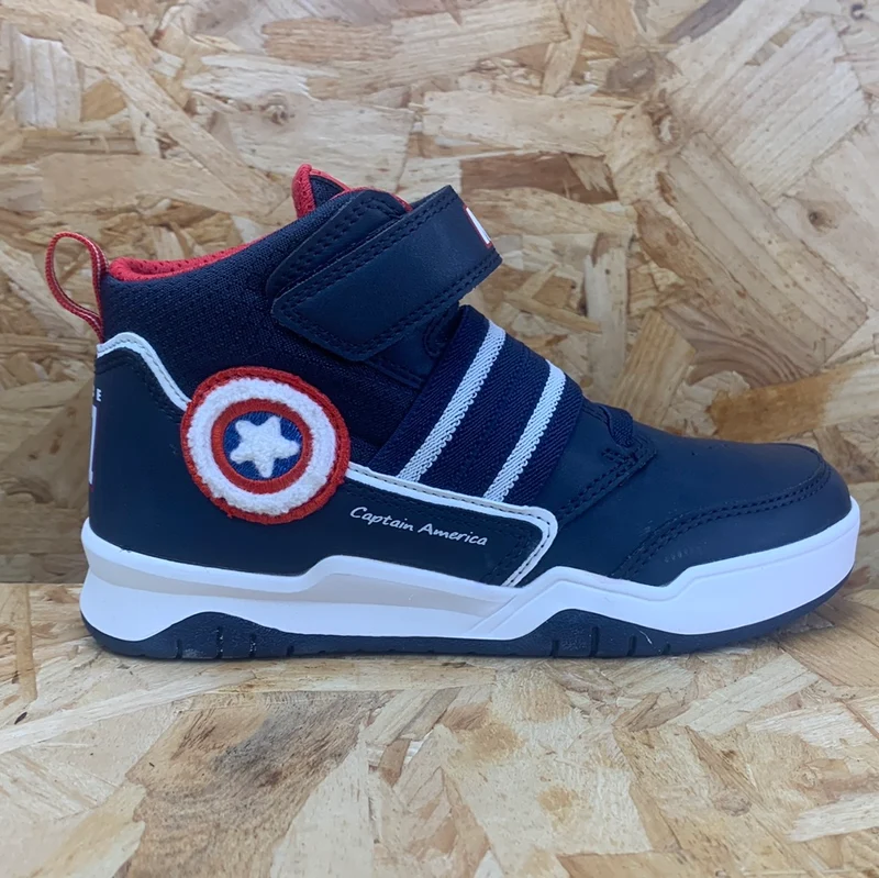 Geox Kinder Marvel Captain America High-Top-Trainer – Marineblau/Rot