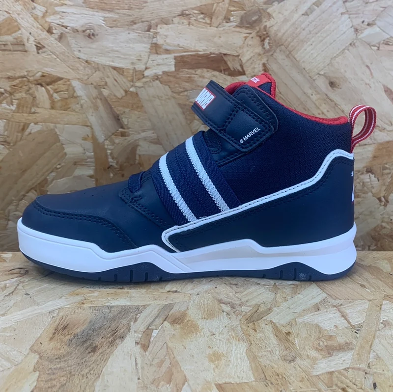 Geox Kinder Marvel Captain America High-Top-Trainer – Marineblau/Rot
