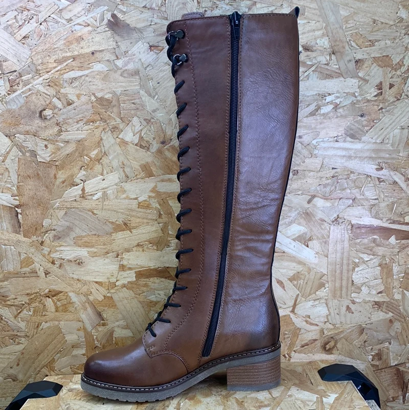 Remonte Hoher Damenstiefel aus Leder – Braun