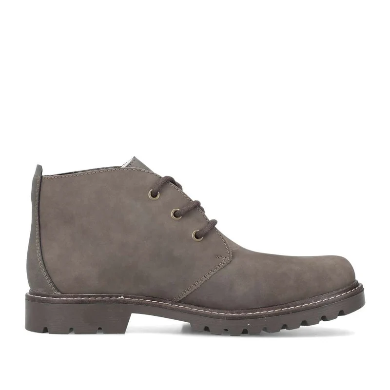 Rieker Herren-Chukka-Stiefel aus mit Fleece gefüttertem Leder – Braun