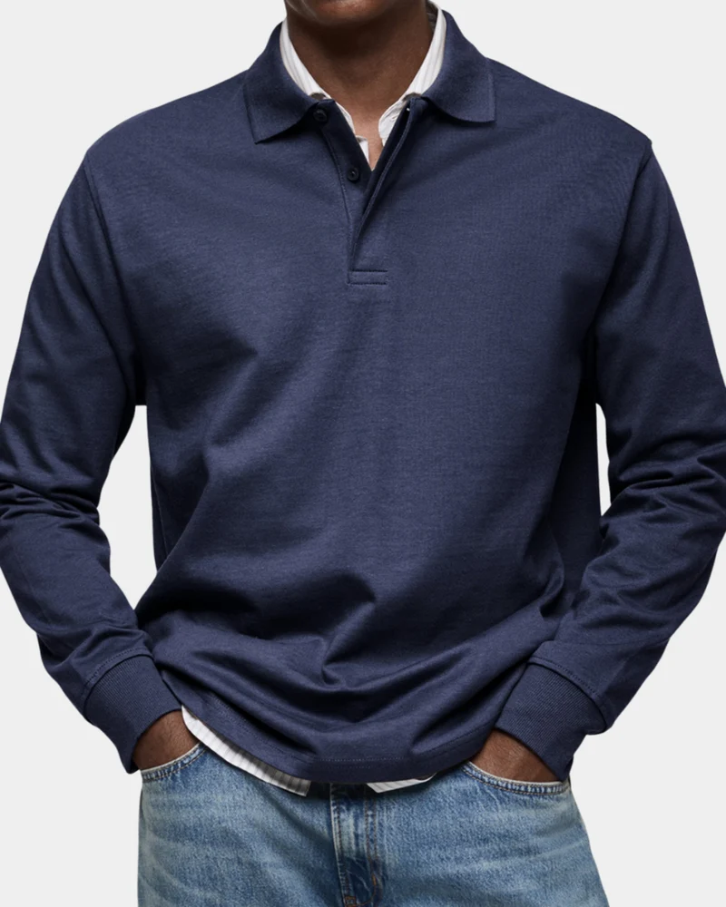 Oliver - Langarm-Poloshirt