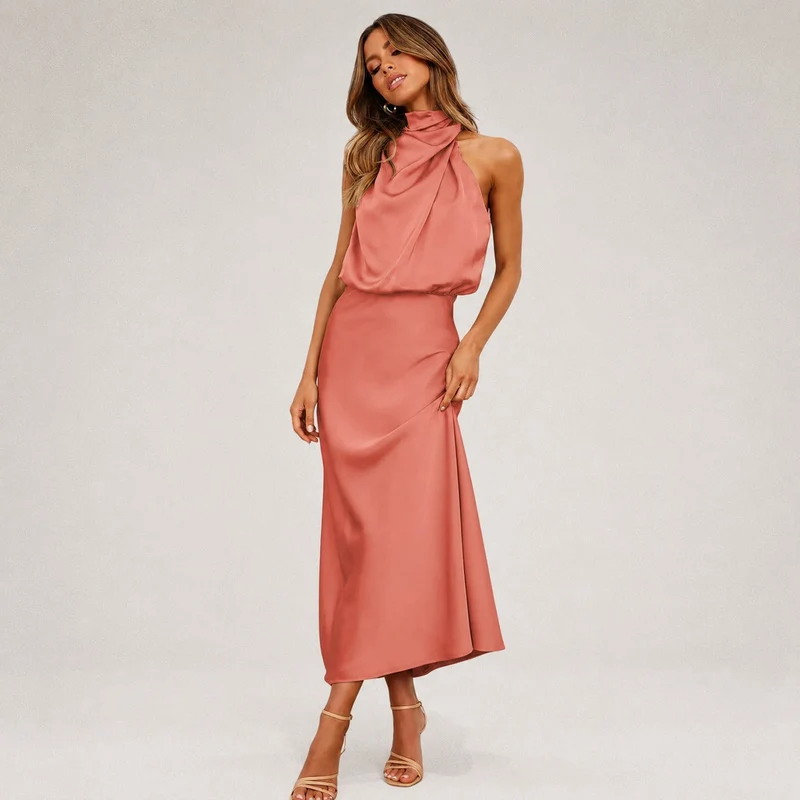 Lillie - Elegantes Kleid mit Neckholder-Ausschnitt