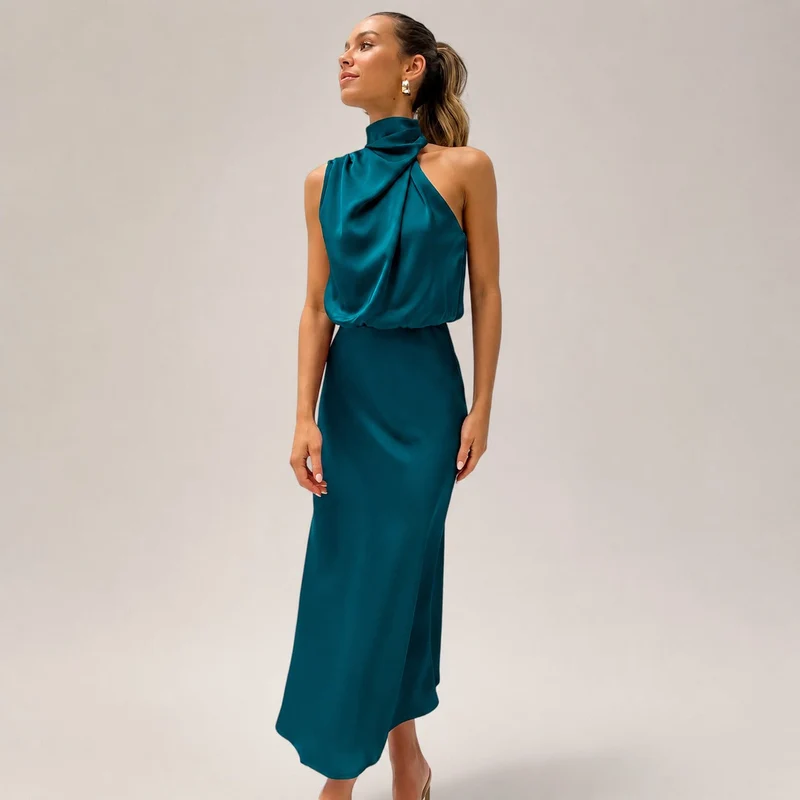 Lillie - Elegantes Kleid mit Neckholder-Ausschnitt