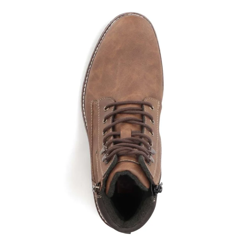 Rieker Herren-Oxford-Stiefel mit Fleece-Futter – Braun