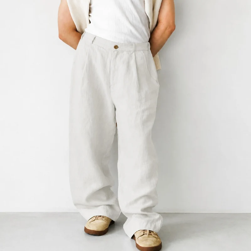 Hashim - Bequeme Weite Plissierte Hose
