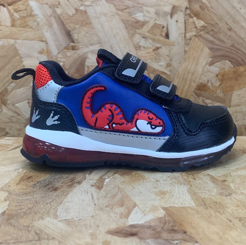 Geox Kleinkinder Todo Dinosaur Light Up Sneakers – Schwarz