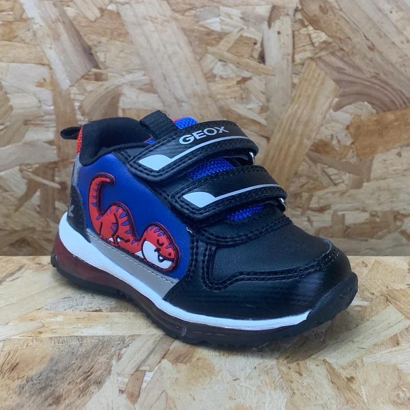 Geox Kleinkinder Todo Dinosaur Light Up Sneakers – Schwarz