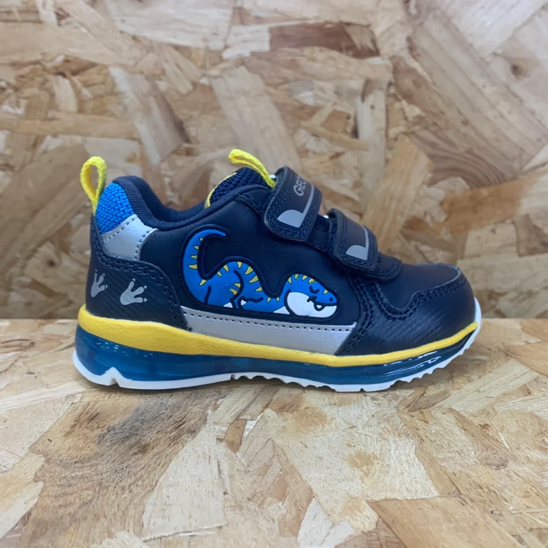 Geox Todo Dinosaur Light Up-Turnschuhe für Kleinkinder – Marineblau