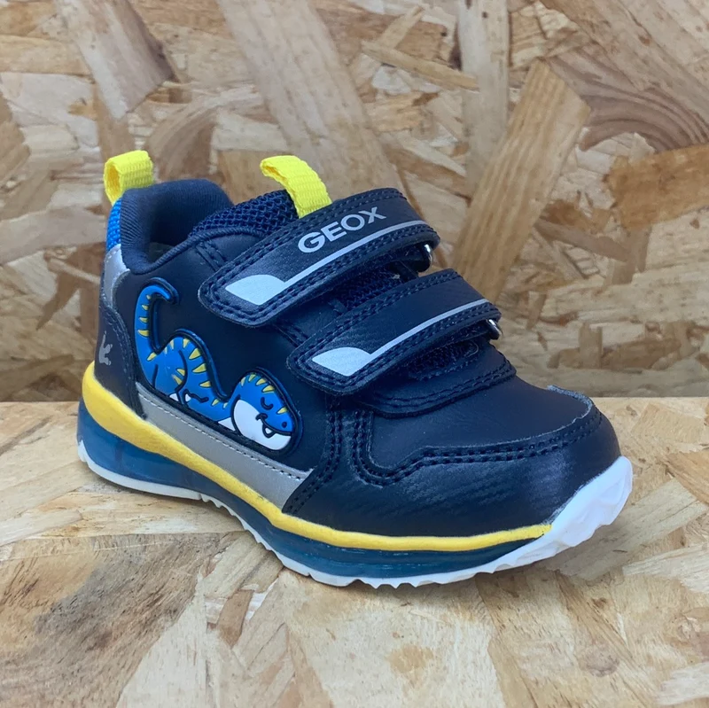 Geox Todo Dinosaur Light Up-Turnschuhe für Kleinkinder – Marineblau