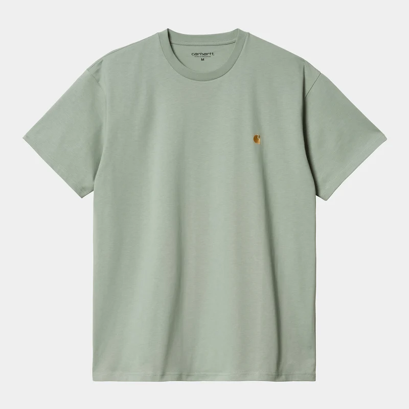 Carhartt WIP Herren Chase Kurzarm-T-Shirt – Glassy Teal