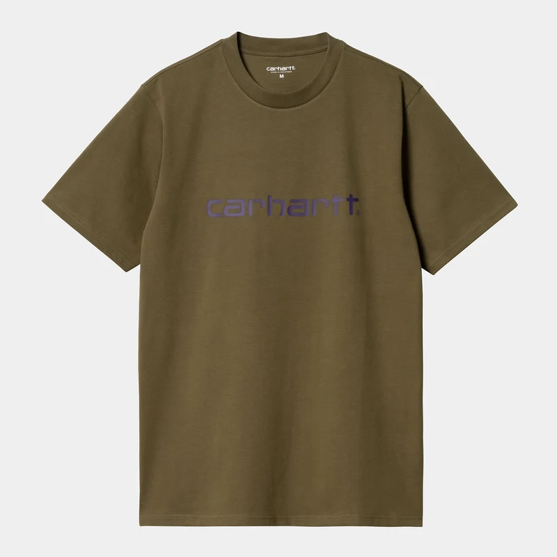 Carhartt WIP Herren-Kurzarm-T-Shirt mit Schriftzug – Highland