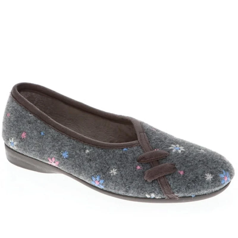 Full Slippers - FEVI40001 / 325 780 - Grey Floral
