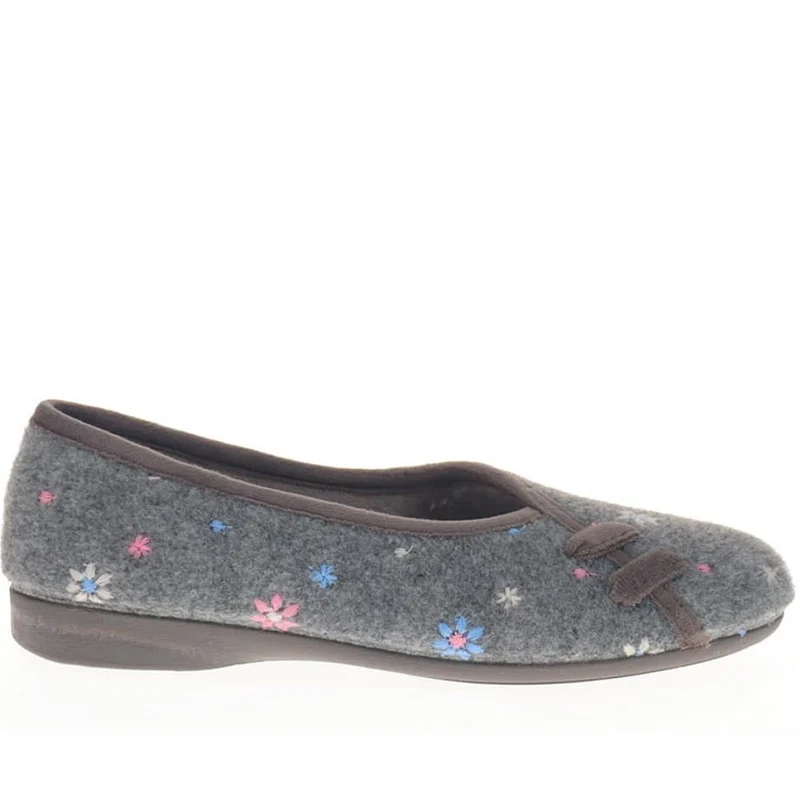 Full Slippers - FEVI40001 / 325 780 - Grey Floral