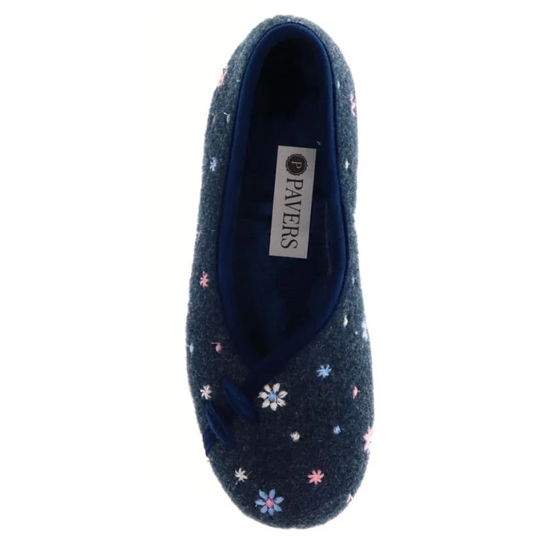 Full Slippers - FEVI40001 / 325 780 - Navy Floral