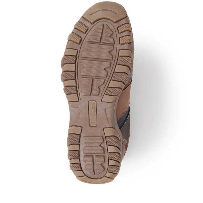 Wide Fit Slip-On Trainers - VSHI40003 / 325 701 - Brown Multi