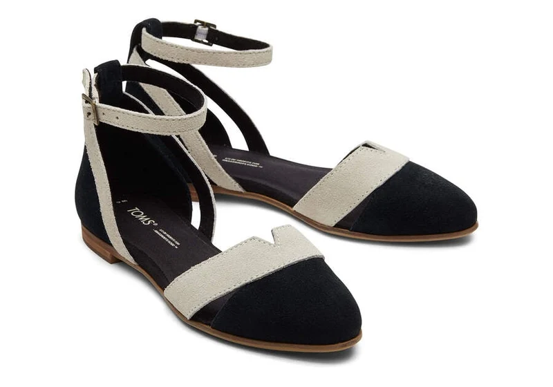 TOMS Damen Juliannah Wildleder-Flat - Schwarz