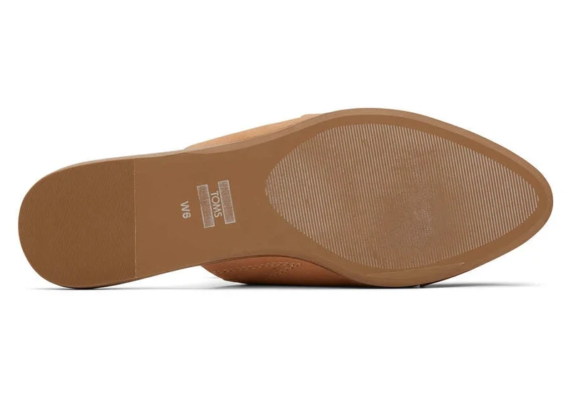 TOMS Flache Schuhe aus Jadeleder für Damen - Honig