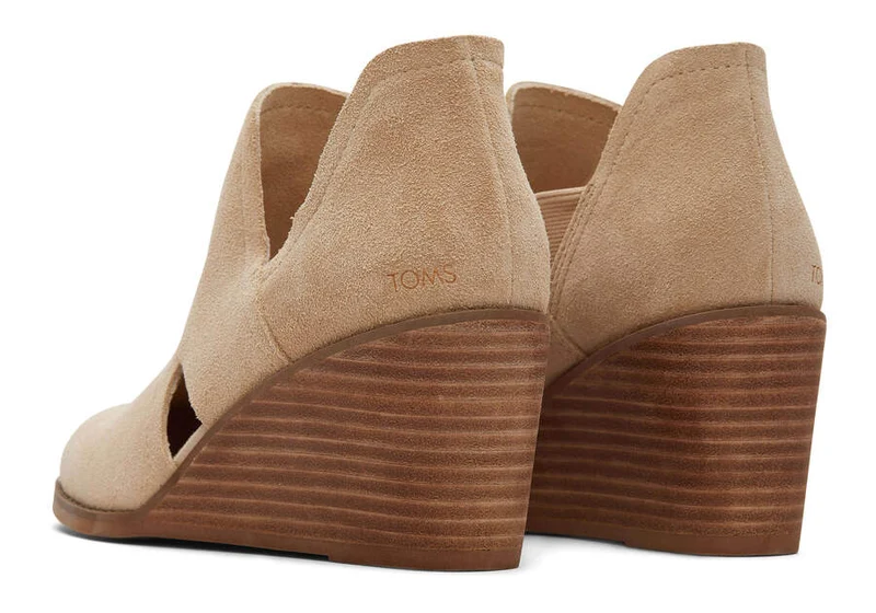 TOMS Kallie Cutout-Wildlederstiefel für Damen – Haferflocken