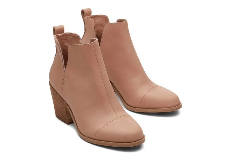 TOMS Everly Cutout-Lederstiefel für Damen – Braun