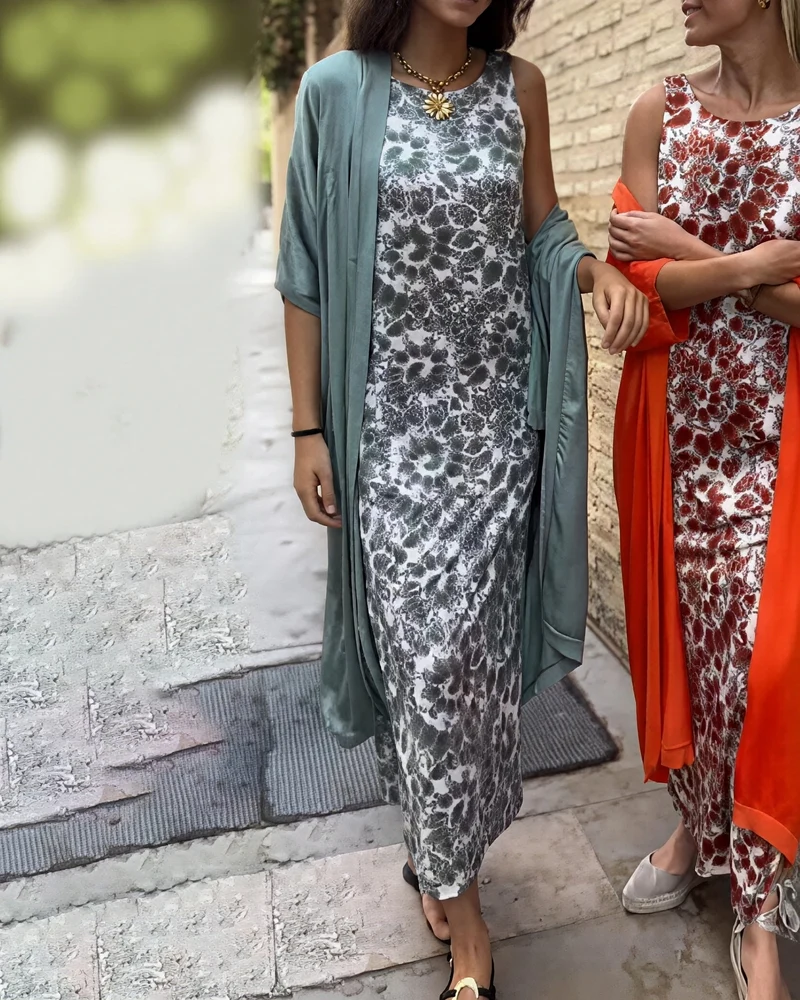 Sophia - Maxikleid für Damen mit Muster