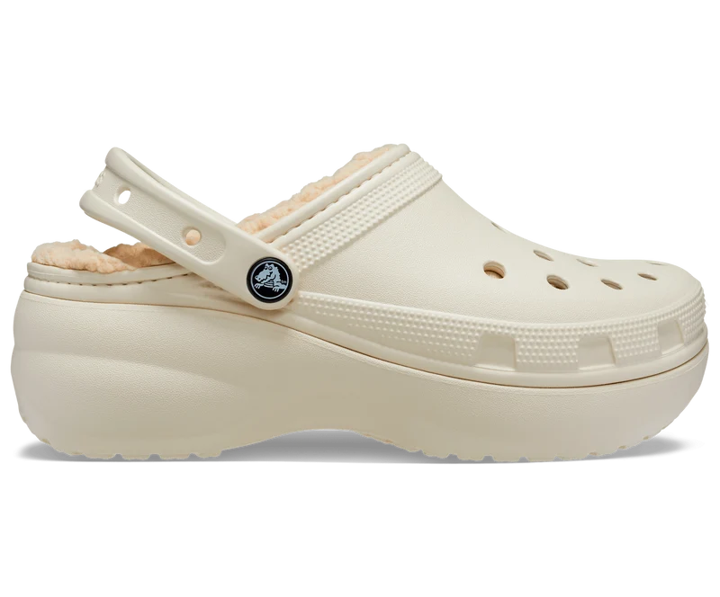 Crocs Klassische Unisex-Plattform Lined Clog - Knochen