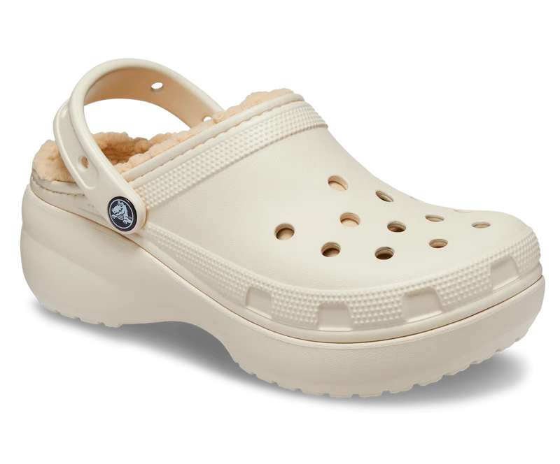 Crocs Klassische Unisex-Plattform Lined Clog - Knochen