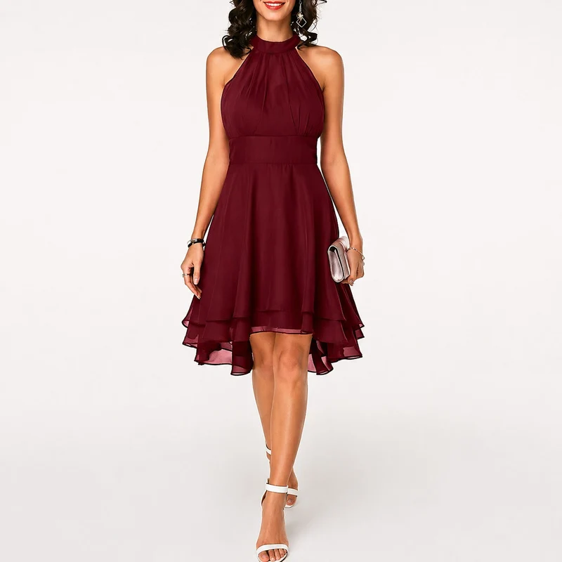 Kristina - Elegantes Kurzes Neckholderkleid