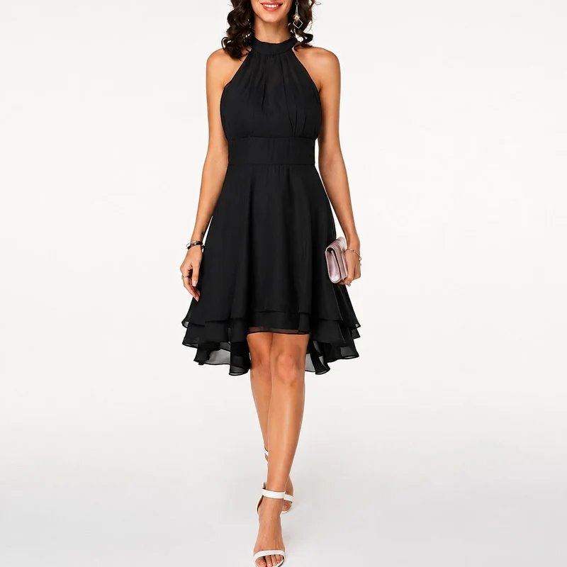 Kristina - Elegantes Kurzes Neckholderkleid