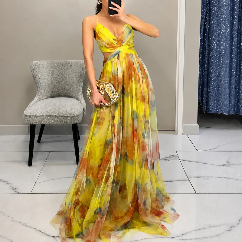 Michelle - Florales Maxikleid