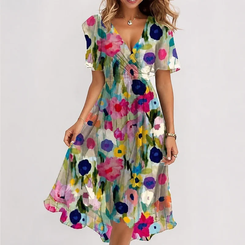 Luella - Fließendes Midikleid mit V-Ausschnitt