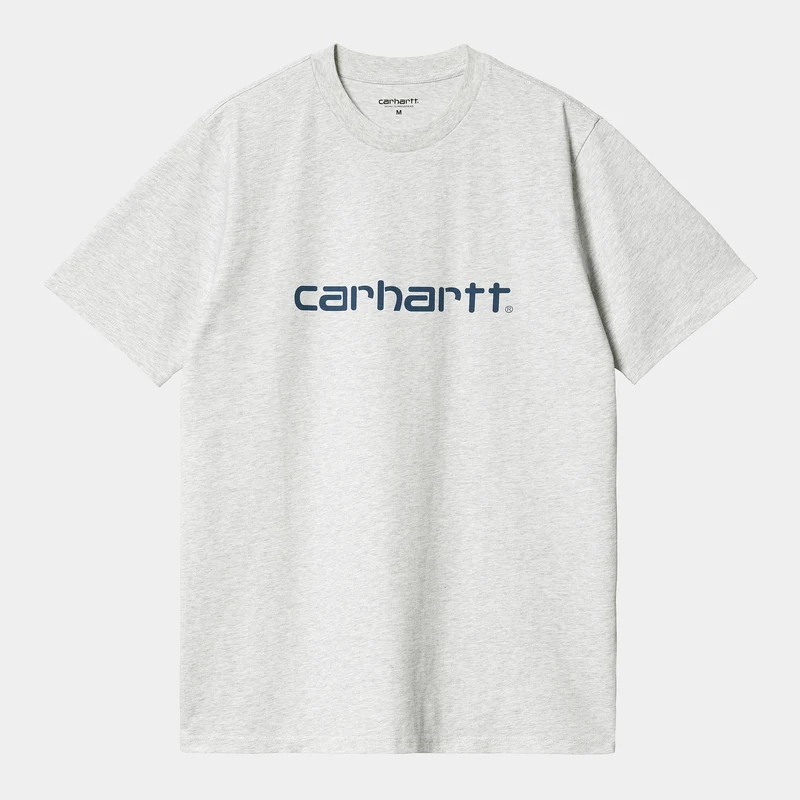 Carhartt WIP Kurzarm-T-Shirt mit Schriftzug für Herren – Ash Heather