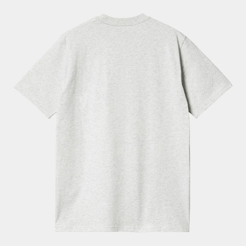 Carhartt WIP Kurzarm-T-Shirt mit Schriftzug für Herren – Ash Heather