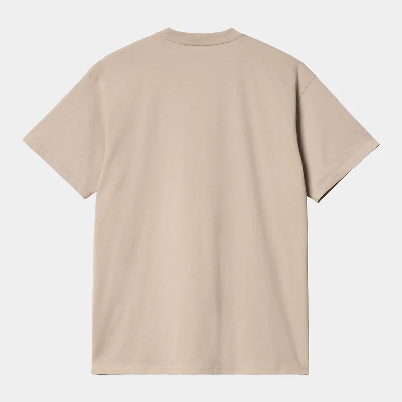 Carhartt WIP Herren-Kurzarm-T-Shirt mit Schriftzug-Stickerei – Wall