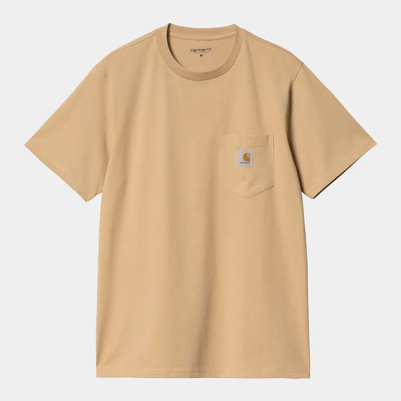 Carhartt WIP Kurzärmliges Herren-T-Shirt mit Taschen – Dusty Hamilton Brown