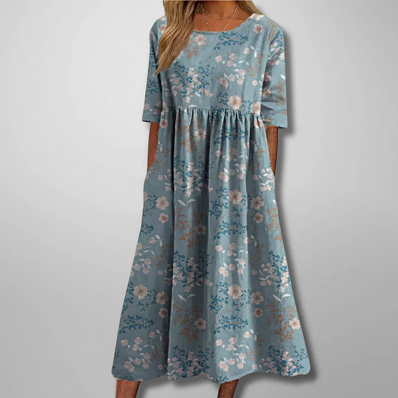 Gail – Florales Damen Maxikleid